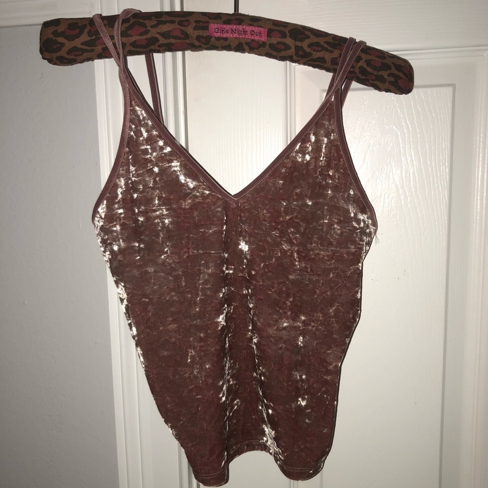 American Eagle Velvet Cropped Tank Top